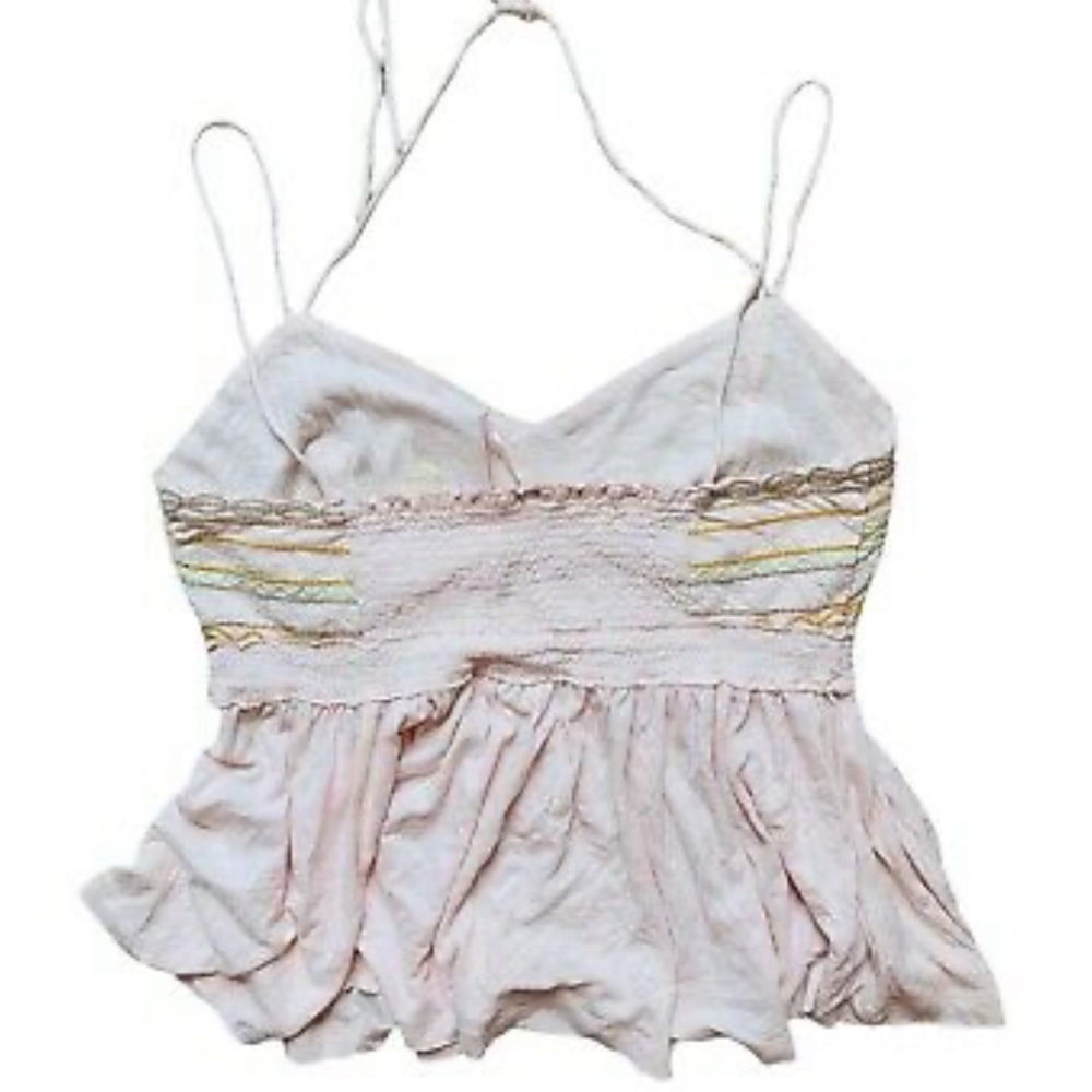 Free People Womens Pink Well-Traveled  Dream Slate Halter Top Sz XS - Picture 6 of 7